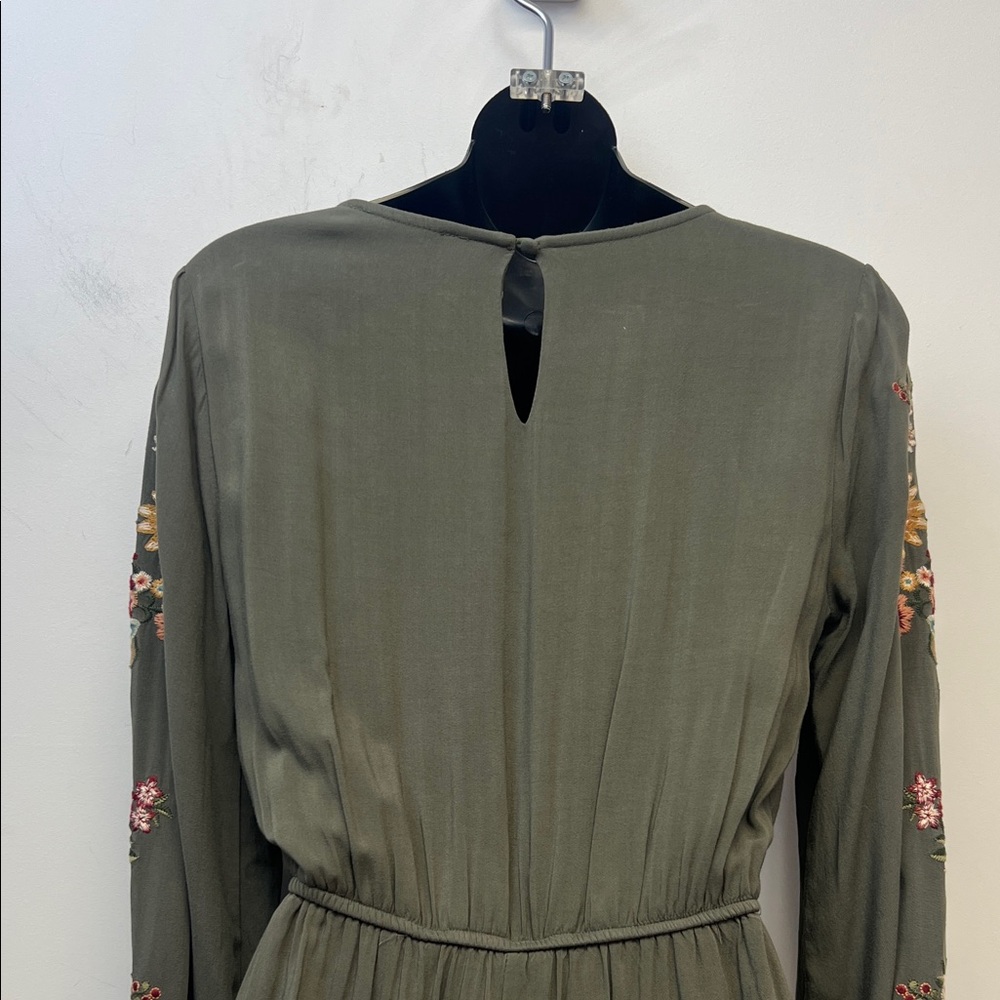 Savanna Jane Green Boho Floral Long Sleeve Dress Size Small - Picture 14 of 16